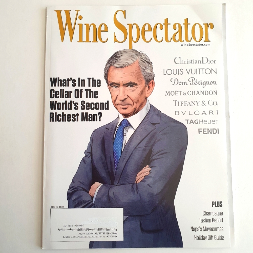 Wine Spectator Magazine December 15 2023 Champagne Tasting Bernard Arnault Wines